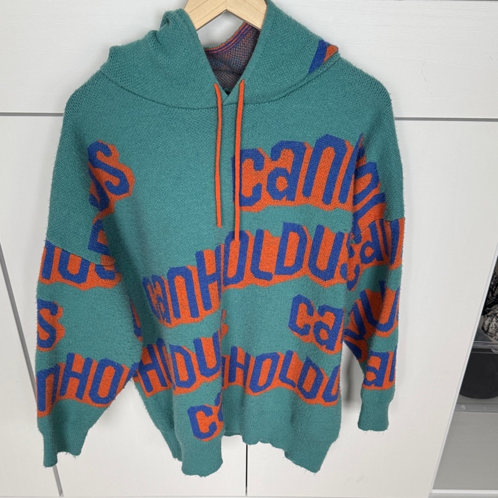 Graphic Teal and Orange Sweater